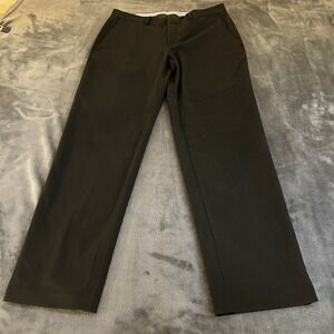 J.M. Haggar Slim Fit Black Dress‎ Pants Office Career Wear Stretch Mens 32x30"